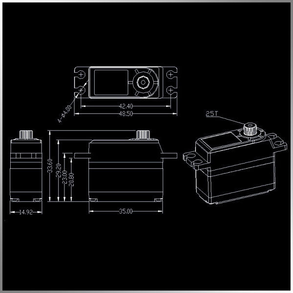 CLS2875H--28g 10kg.cm,digital,metal gears mini servo