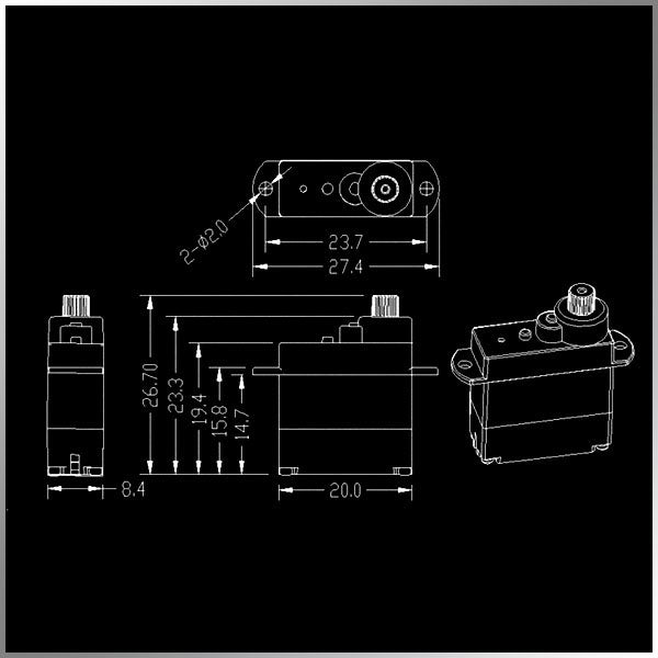 CLS0511H--5g 1kg.cm,digital,metal gears micro servo