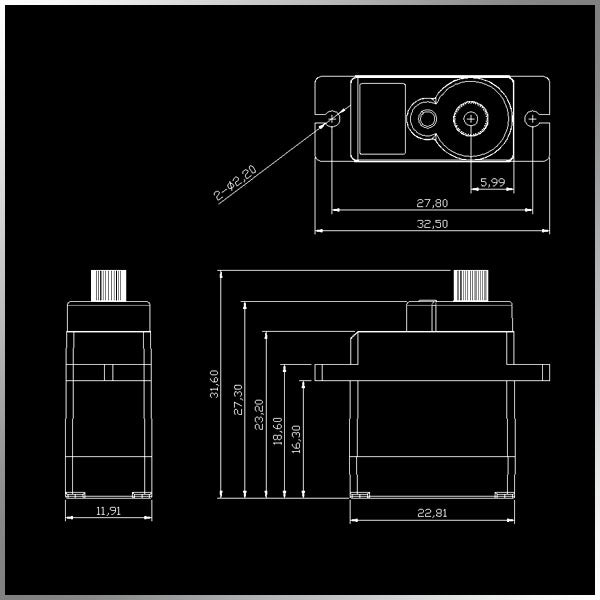 GDD1338--13g 3.8kg.cm torque mini digital servo